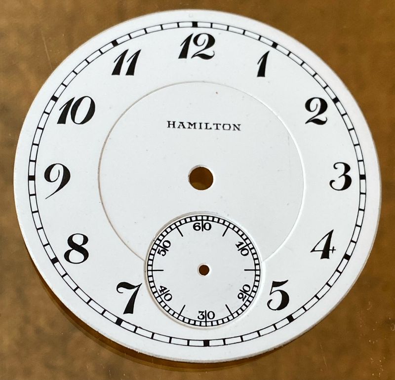 HAMILTON 16s ARABIC RAILROAD GRADE DOUBLE SUNK DIAL 1905