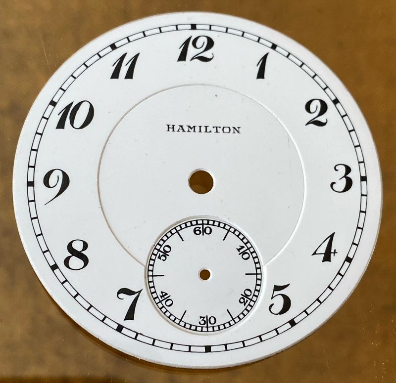 HAMILTON 16s ARABIC RAILROAD GRADE DOUBLE SUNK DIAL 1905