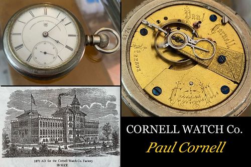 CORNELL WATCH Co. Chicago, Ill. 19 Jewels Hunting Model #22893 1873
