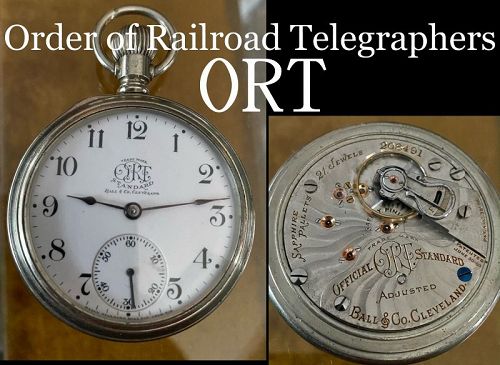 HAMILTON 21j BALL 18 Size Order of Railroad Telegraphers