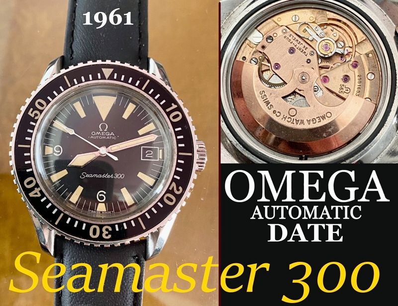 OMEGA Big Triangle 166.024  Automatic DATE Seamaster 300 Cal. 565 1970