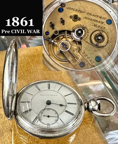 AMERICAN W. Co.AT&T 18s KW/KS from rear EAGLE Silver Original Case1861