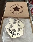 Official U.S. Marshals BADGE Sterling SIlver 65mm by 70mm OLD WEST
