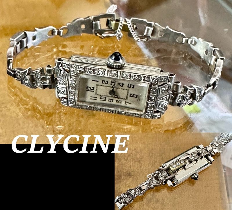 CLYCINE Watch Co. Ladies 18k WHITE GOLD DIAMOND BRACELET 1923.