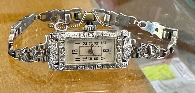 CLYCINE Watch Co. Ladies 18k WHITE GOLD DIAMOND BRACELET 1923.