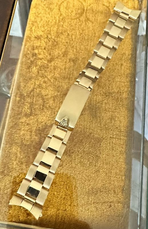 ROLEX 18k GOLD Riveted Link Deployment Bracelet 19mm Ref. 57 DATE