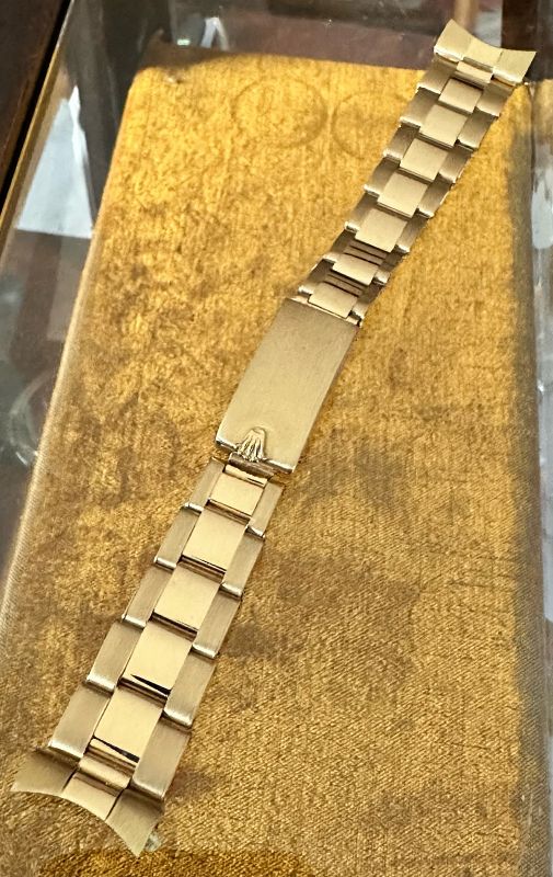 ROLEX 18k GOLD Riveted Link Deployment Bracelet 19mm Ref. 57 DATE