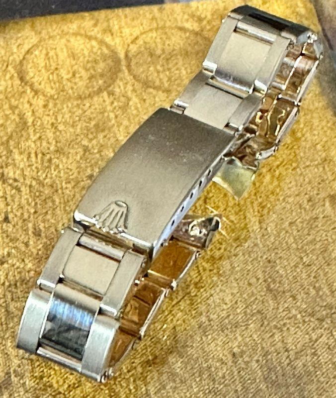 ROLEX 18k GOLD Riveted Link Deployment Bracelet 19mm Ref. 57 DATE