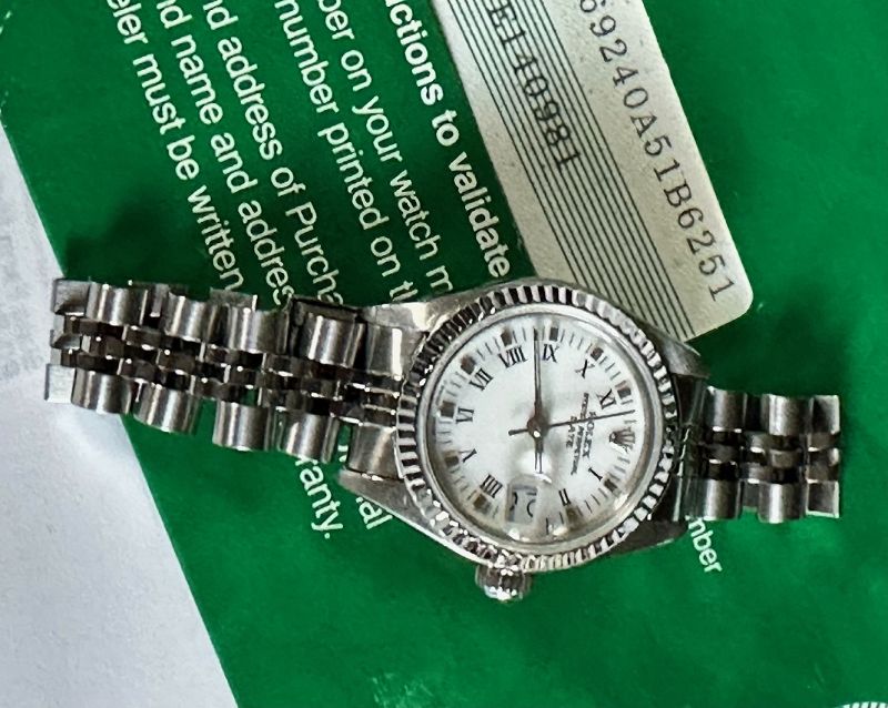 ROLEX Ladies DATE all STAINLESS STEEL Box &amp; Papers Ref. 69240