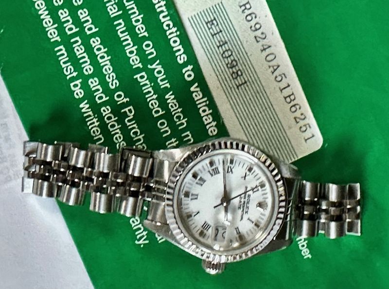 ROLEX Ladies DATE all STAINLESS STEEL Box &amp; Papers Ref. 69240