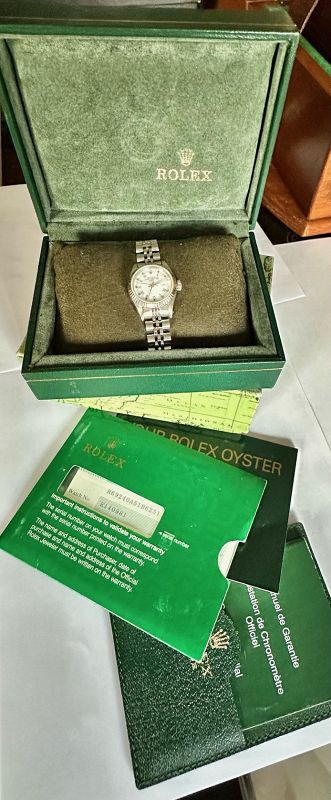 ROLEX Ladies DATE all STAINLESS STEEL Box &amp; Papers Ref. 69240