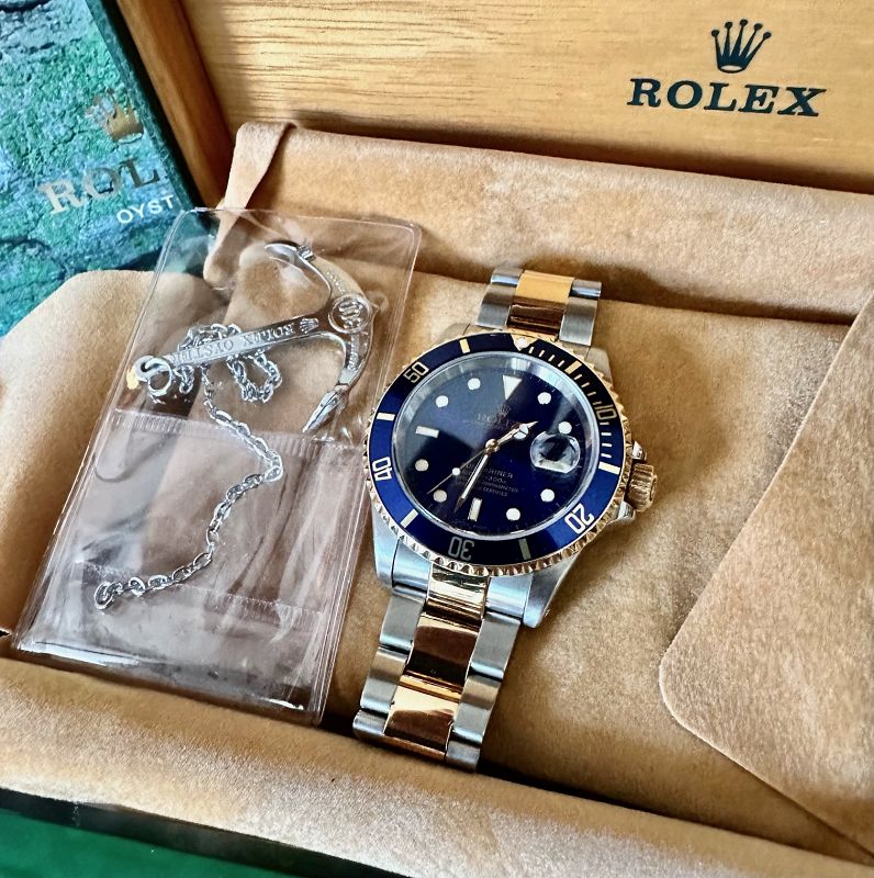 ROLEX SUBMARINER 2-Tone 18k/SS 16613Box &amp; Papers 2000 OEM