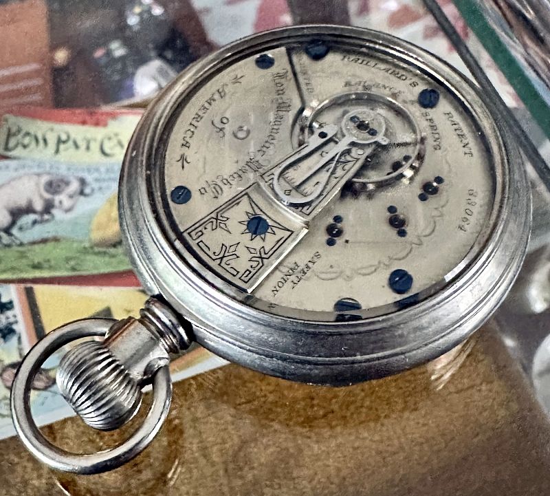 PEORIA W. Co. 18 size Modified by NON-MAGNETIC WATCH Co. 1887