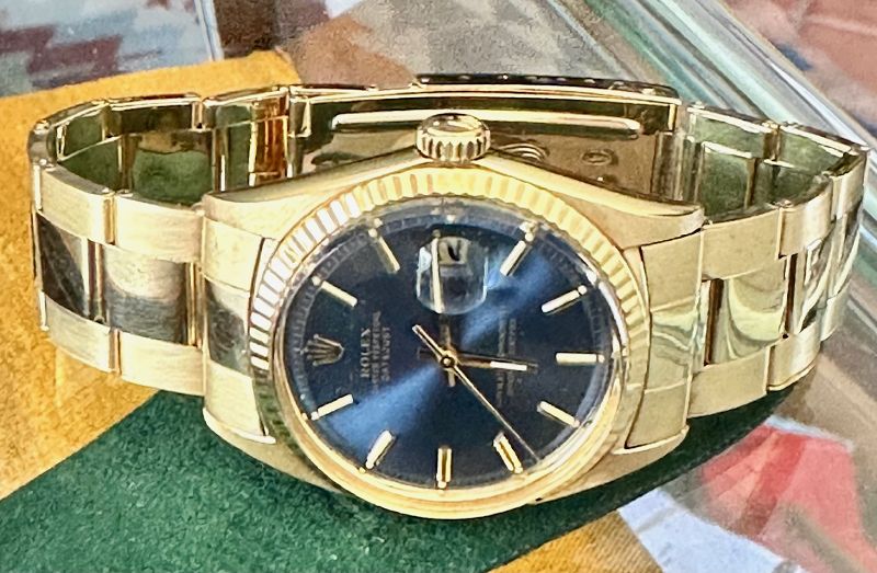 ROLEX 18k GOLD Ref. 1601 Sea Blue original DIAL1967