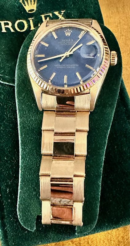 ROLEX 18k GOLD Ref. 1601 Sea Blue original DIAL1967