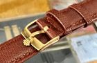 Rolex 16mm Yellow Plate Logo Buckle 19mm COGNAC Genuine Lizard Strap