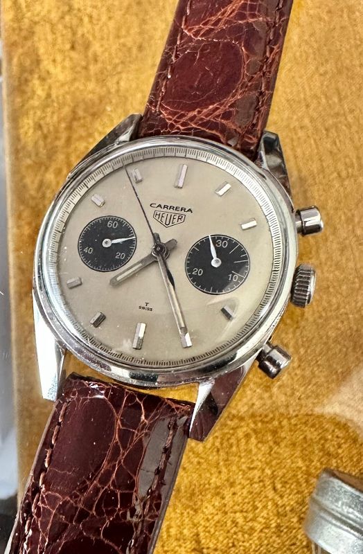 HEUER CARRERA Stainless BIG EYE Chronograph 36mm 1960