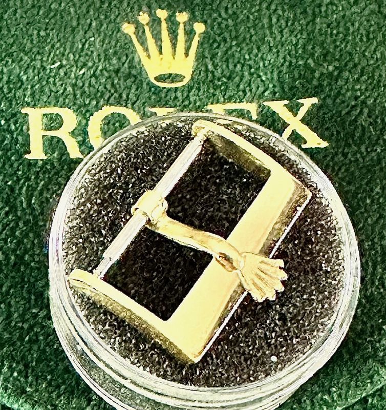 ROLEX 18k GOLD 18mm Logo Buckle 750 ROLEXSA SWISS 1978