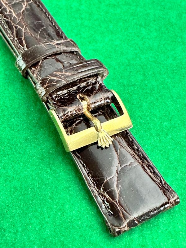 ROLEX 18k GOLD 18mm Buckle ROLEXSA 750 SWISS 20mm x 18mm CROCODILE