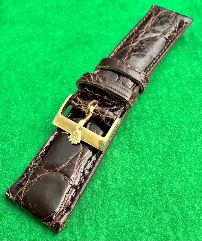 ROLEX 18k GOLD 18mm Buckle ROLEXSA 750 SWISS 20mm x 18mm CROCODILE