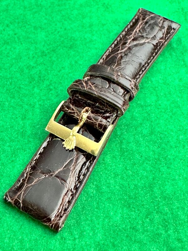 ROLEX 18k GOLD 18mm Buckle ROLEXSA 750 SWISS 20mm x 18mm CROCODILE