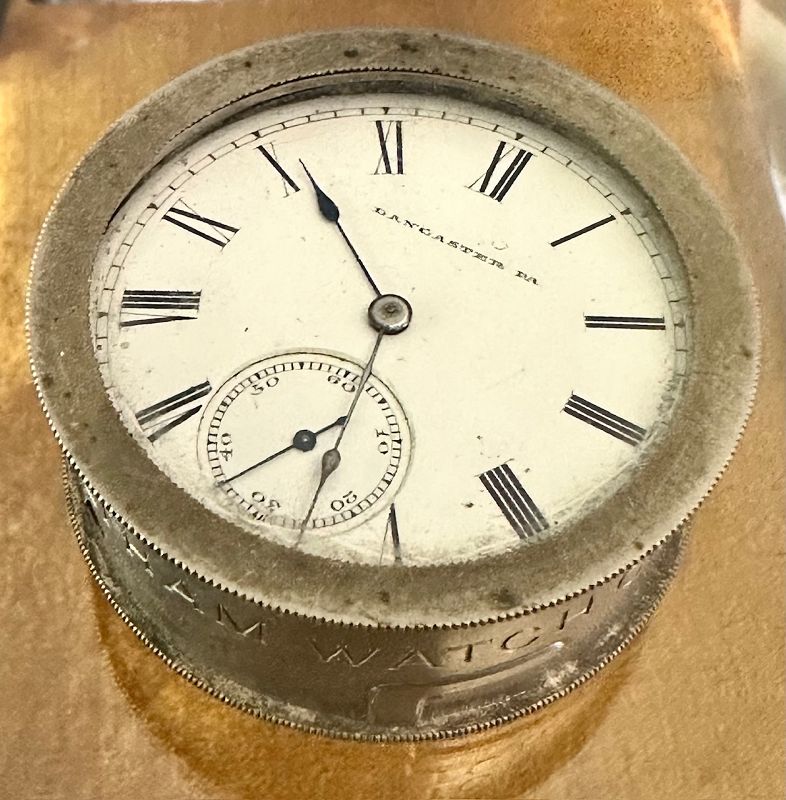 Lancaster Watch Co.18 size KWKS from rear Hyde Park, Mass Private Lab