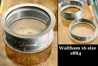 AMERICAN WALTHAM WATCH CO. 16 size Factory Movement Holder Tin 1884