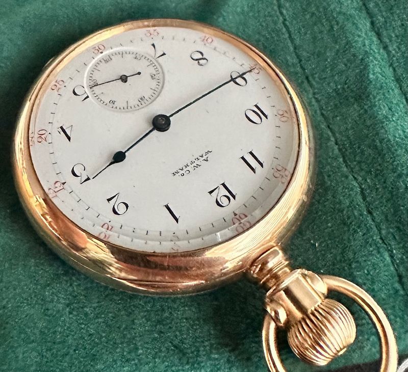 WALTHAM 1872 MODEL 14k ROSE GOLD 16j All original and mint