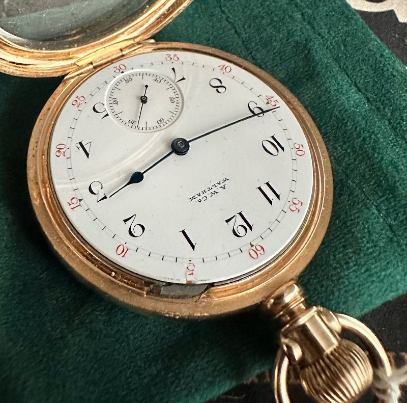 WALTHAM 1872 MODEL 14k ROSE GOLD 16j All original and mint