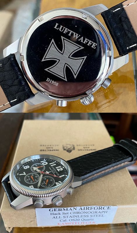 German AF Luftwaffe Combat Pilot 24HR CHRONOGRAPH 41mm 1958