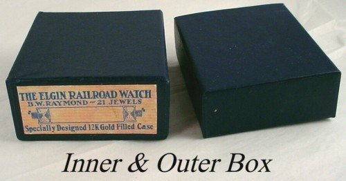 Elgin Railroad Box 21j B.W. Raymond 16 Size Reissue