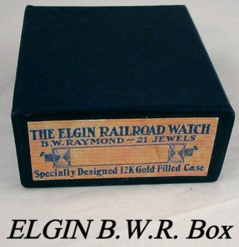 Elgin Railroad Box 21j B.W. Raymond 16 Size Reissue