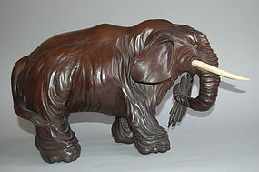 Sculpture of elephant, wood, Japan, 19th century