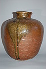 Storage jar, Shigaraki stoneware with ash glaze, Japan, Momoyama/Edo