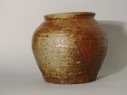 Stoneware storage jar with ash glaze, Nanban ware, Japan