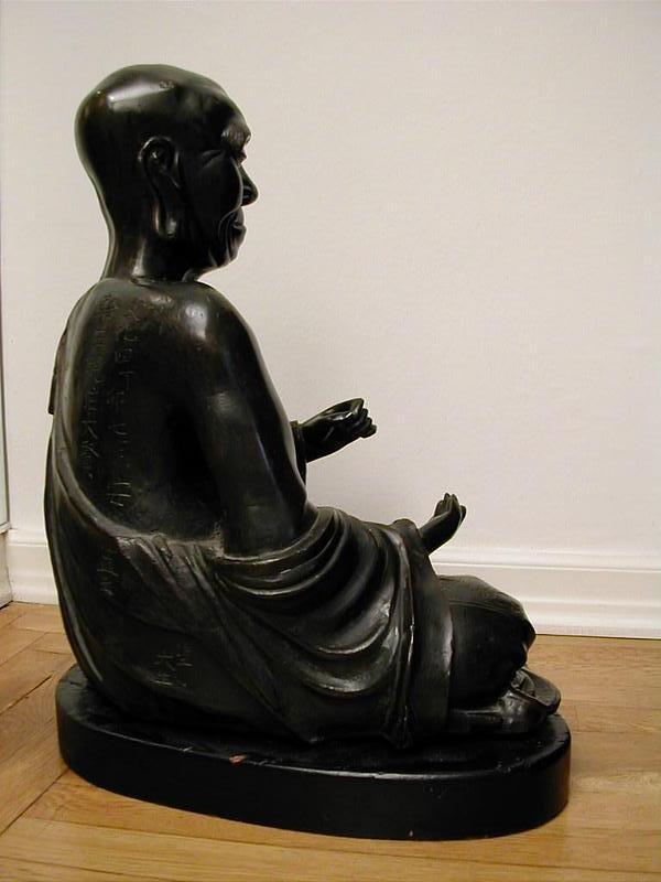 Sitting rakan, Bronze, Japan early 19th c.