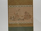 Hanging scroll, Daikoku and Ebisu, Japan 19th century