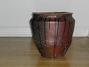 Large jar, stoneware, Tamba, Japan 18/19th c