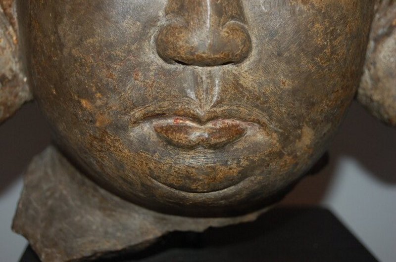 Stone head of Buddha, China, Liao dynasty