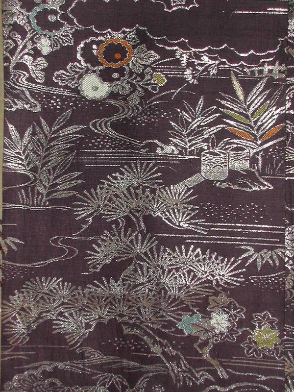 Obi with plant design, Japan, 20th century