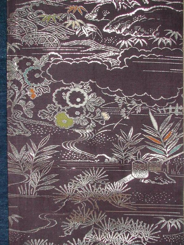 Obi with plant design, Japan, 20th century