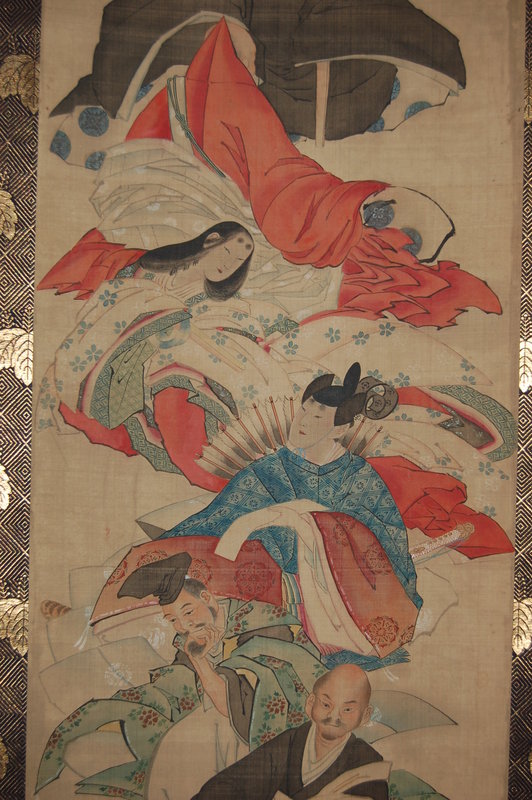 Scroll painting, rokkasen, Hokusai style, Japan, 19th c
