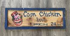 Antique Coon Chicken Inn Metal Advertising Sign Black Americana