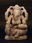 17-18thc Indian Hindu marble Ganesha sculpture