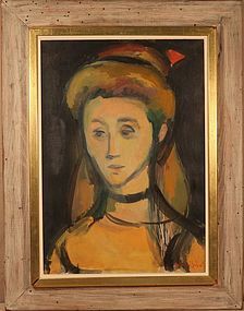 Manfred Schwartz oil painting "head" c 1935