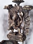 Himalayan lost wax cast bronze temple oil lamps with Ganesha v5