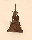 Rattanakosin cast bronze seated  Buddha