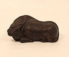 Meiji Dynasty Japanese Bizen zodiac figure of an Ox v7