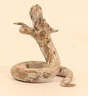 Ancient Chinese blown glass Zodiac bearded snake