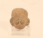 Mayan  terracotta head fragment